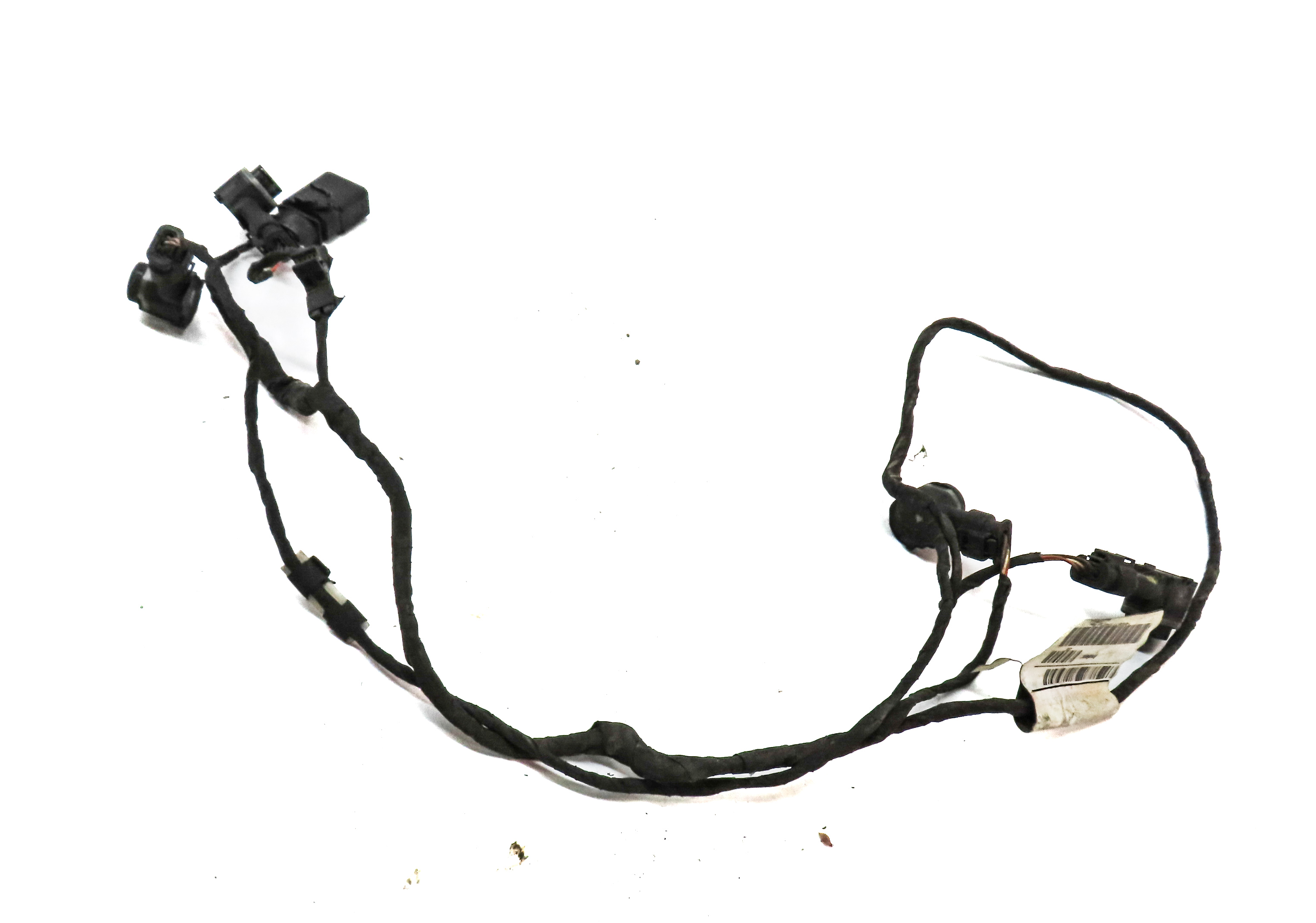 2012 AUDI A8 (D4 4H) REAR PARK ASSIST PDC SENSOR SET/4 w/WIRING HARNESS (BLACK) — exact item pictured